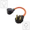 Ac Works Plug Adapter, STW, 6-50R, 14-30P, 6-50P, 14-30P, 1.5 ft., Orange WD1430650-018 - alternate 3